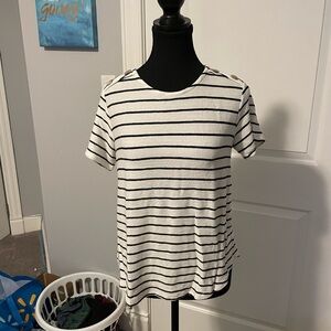 Classic Black and White Striped Women's Tee